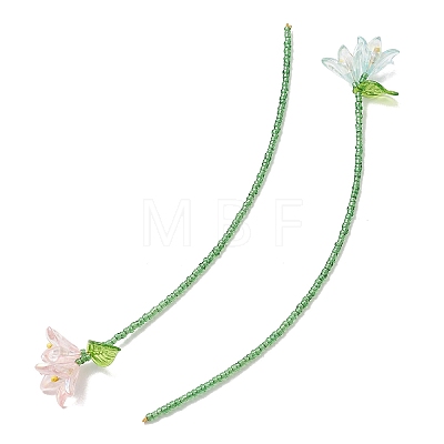 Acrylic and Glass Seed Beads Bookmarks AJEW-MZ00010-1