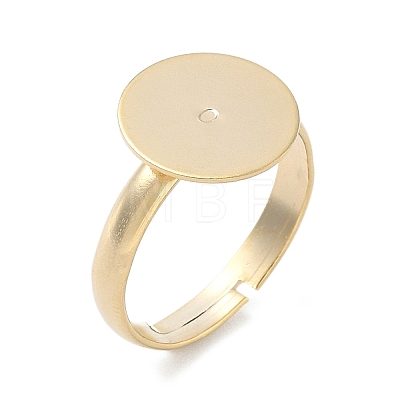 Adjustable Brass Pad Ring Settings KK-K414-10B-G-1