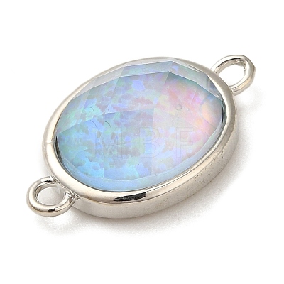 Synthetic Opal Connector Charms KK-S370-03P-1