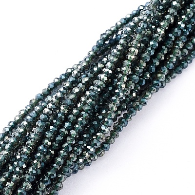 Electroplate Glass Beads Strands X-EGLA-F149-HP-01-1