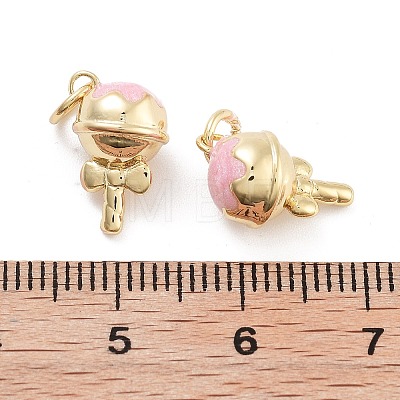 Rack Plating Brass Enamel Charms KK-G512-19A-G-1