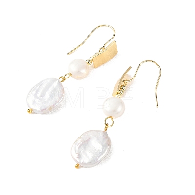 Natural Pearl Dangle & Drop Earrings EJEW-JE07425-1
