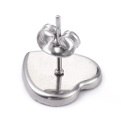 Stainless Steel Stud Earring Findings STAS-WH0015-06P-1