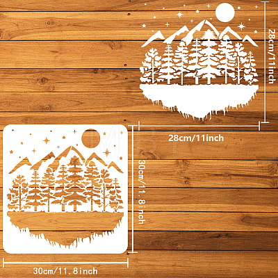 PET Hollow Out Drawing Painting Stencils DIY-WH0391-0699-1