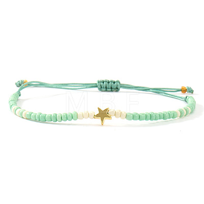 Glass Seed Beads Adjustable Bracelets KO8624-13-1