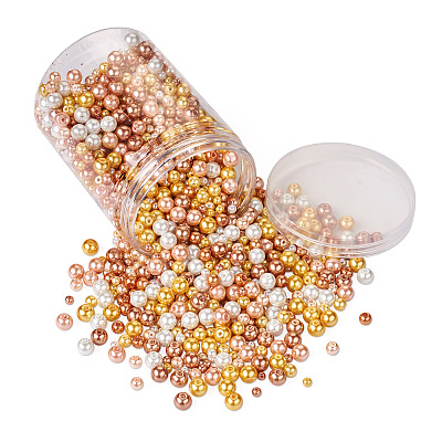 11 Strands 11 Styles Baking Paint Pearlized Glass Pearl Round Bead Strands HY-CW0001-04-1