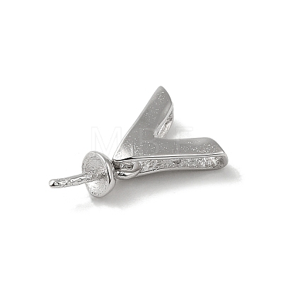 Rhodium Plated 925 Sterling Silver Peg Bails STER-NH0001-25P-1