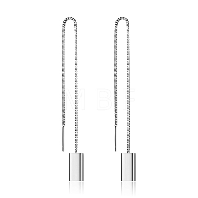 Non-Tarnish Stainless Steel Cube Dangle Earrings for Women QY2201-2-1