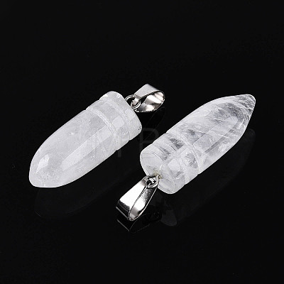 Natural Quartz Crystal Pendants G-N349-16P-09-1