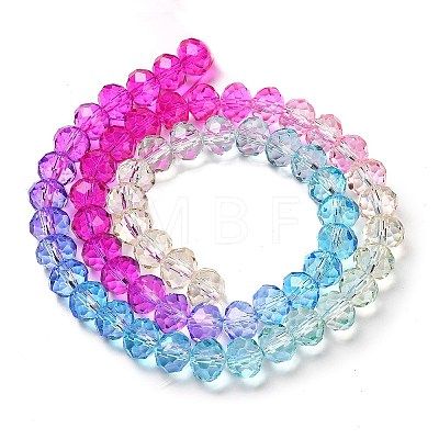 Transparent Painted Glass Beads Strands DGLA-A034-T8mm-A14-1