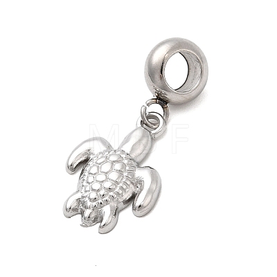 304 Stainless Steel Sea Animal European Dangle Charms STAS-D153-04A-P-1