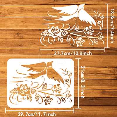 Plastic Drawing Painting Stencils Templates DIY-WH0396-597-1