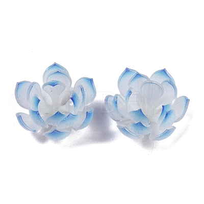 Simulation Lotus Shape Acrylic Bead Caps SACR-A008-06A-1