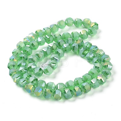 Electroplate Transparent Glass Beads Strands EGLA-I018-AB09-1