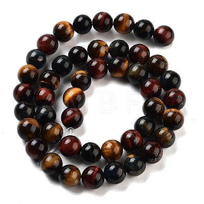 Natural Tiger Eye Beads Strands X-G-G448-8mm-21AB-1