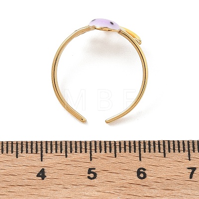 Ocean 304 Stainless Steel Cuff Open Rings RJEW-C166-01E-G-1