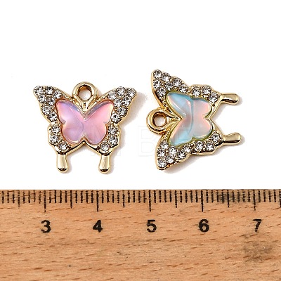 UV Plating Alloy Glass Pendants FIND-K032-46G-1