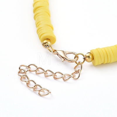 Handmade Polymer Clay Heishi Beaded Choker Necklaces NJEW-JN02722-1