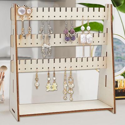 Wooden Earring Display Stands EDIS-WH0016-072-1
