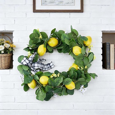 Plastic & Cloth Artificial Lemon Vine DIY-WH0504-970-1