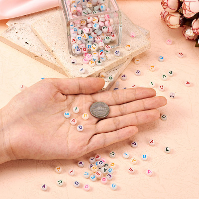 500Pcs 5 Styles Acrylic Beads MACR-TA0001-34-1