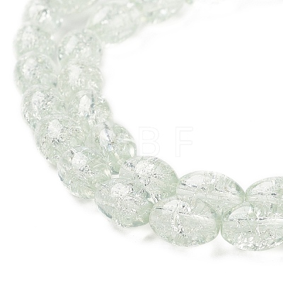Transparent Crackle Glass Beads Strands X-DGLA-S085-6x8-01-1