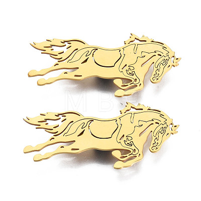 201 Stainless Steel Horse Lapel Pin JEWB-N007-131G-1