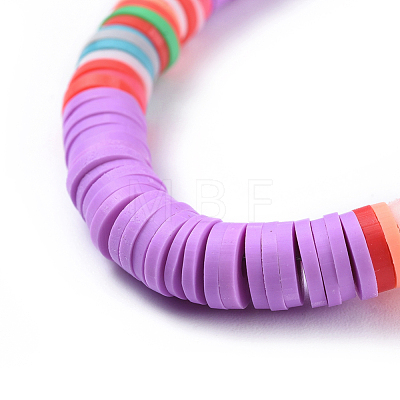 Eco-Friendly Handmade Polymer Clay Heishi Beads Bracelets BJEW-JB04480-1