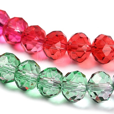 Transparent Painted Glass Beads Strands DGLA-A034-T6mm-A24-1