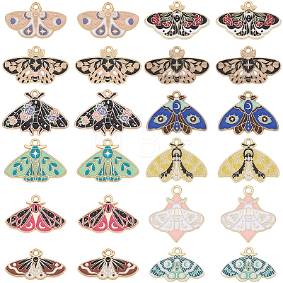 24Pcs 12 Styles Alloy Enamel Pendants ENAM-BM0001-46-1