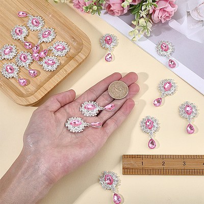 16Pcs Alloy Rhinestone Cabochons ALRI-FG0001-05D-1
