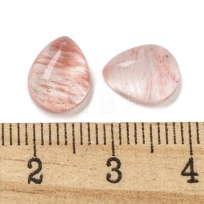 Cherry Quartz Glass Cabochons G-Q173-02C-22-1