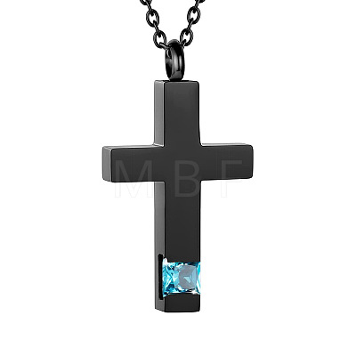 Cross Urn Ashes Pendant Necklace PW-WGBB57D-24-1