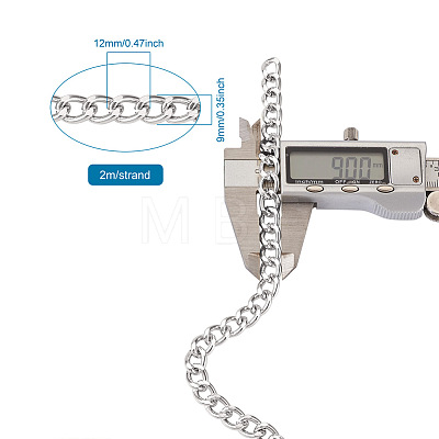 Aluminium Curb Chains X-CHA-T001-25S-1