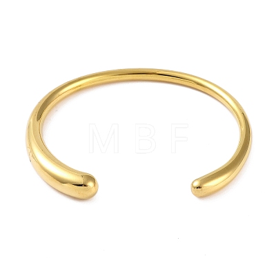 304 Stainless Steel Open Cuff Bangles for Women BJEW-M313-01G-1