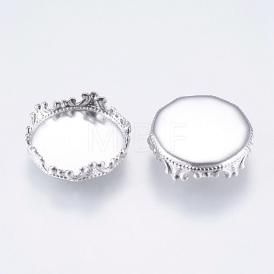 304 Stainless Steel Lace Edge Bezel Cups STAS-I097-061-12MM-1
