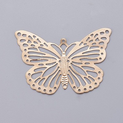 Iron Butterfly Filigree Pendants X-IFIN-P003-03-1