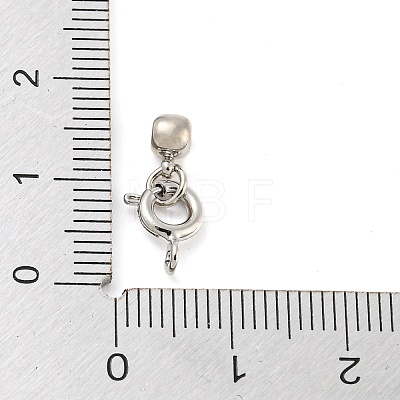 Brass Spring Ring Clasps and Silicone Beads KK-WH0052-04P-1