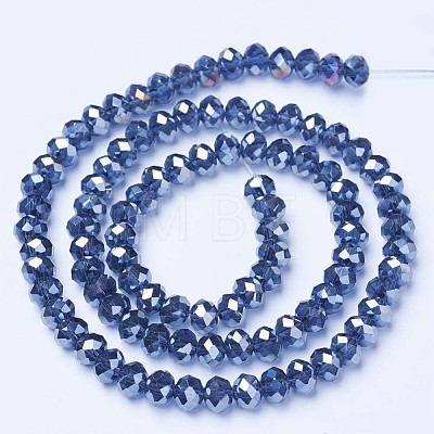 Electroplate Glass Beads Strands EGLA-A034-T6mm-B03-1