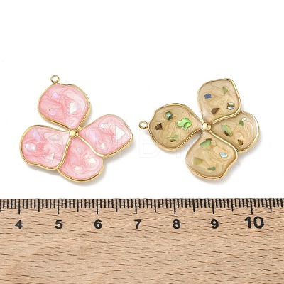 304 Stainless Steel Enamel Pendants STAS-C179-01G-1