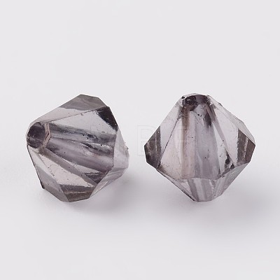 Faceted Bicone Transparent Acrylic Beads X-DBB4mm-60-1