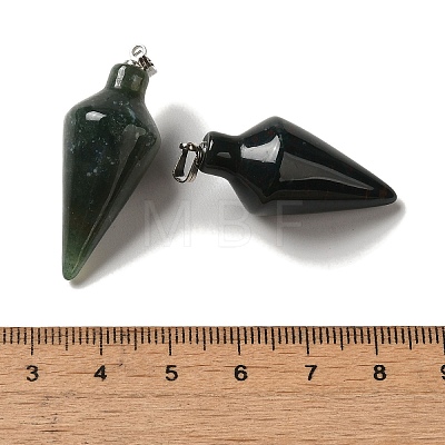 Natural Indian Agate Pendants G-Z055-02P-14-1