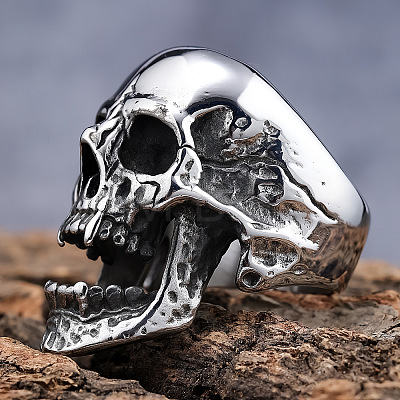 Skull 304 Stainless Steel Finger Rings for Men FS-WGF2445-01-1