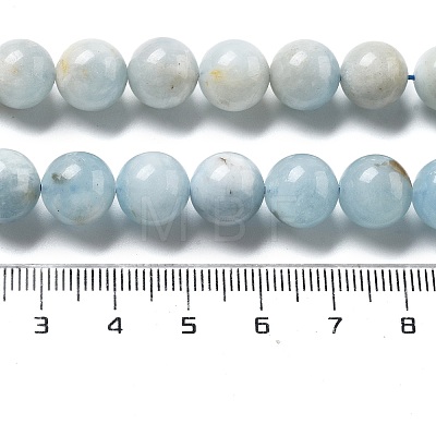 Natural Aquamarine Beads Strands G-R446-10mm-05-01-1