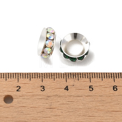 Brass Rhinestone Spacer Beads RB-A020-12mm-S-1