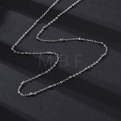 Brass Satellite Chains Necklaces for Women NJEW-D302-61P-1