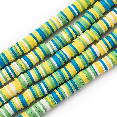 Handmade Polymer Clay Beads Strands CLAY-R089-8mm-T019-1