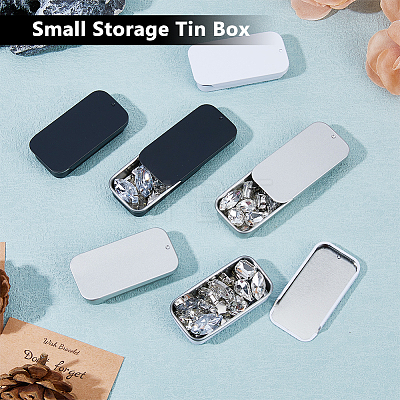 DICOSMETIC 9Pcs 3 Colors Tinplate Slide Storage Box CON-DC0001-09-1