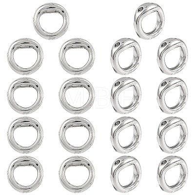 18Pcs Brass Ring Charm Connectors KK-FS0002-16P-1