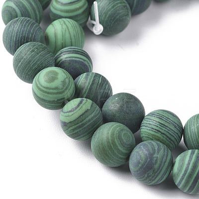 Synthetic Malachite Beads Strands G-F668-19-8mm-1